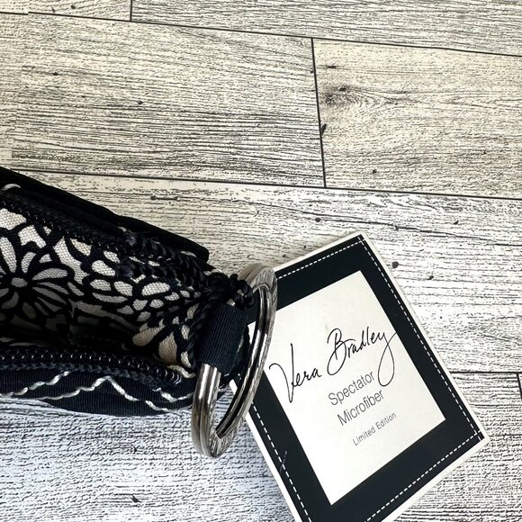 NWT Vera Bradley Women's Black Petite Coin Purse Microfiber Spectator Collection - Picture 5 of 5